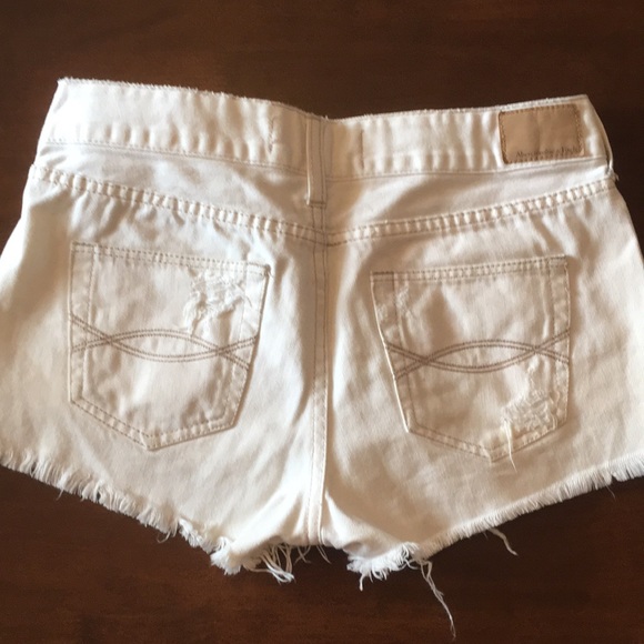 Abercrombie & Fitch Button Fly Cut Off Shorts sz 0 - Picture 4 of 7